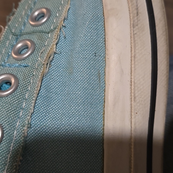 🩵WOMENS SIZE 8 CONVERSE SLIP ON SNEAKERS TURQUOISE BLUE ALL 🌟 STARS🩵 - Picture 7 of 7